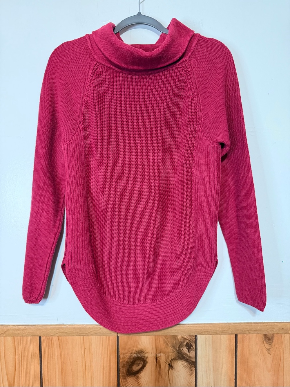 LOFT Raspberry Pink Cowl Neck Sweater